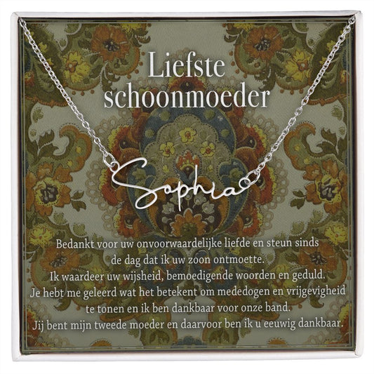 Voor de liefste schoonmoeder ♡ Gepersonaliseerde Naamketting